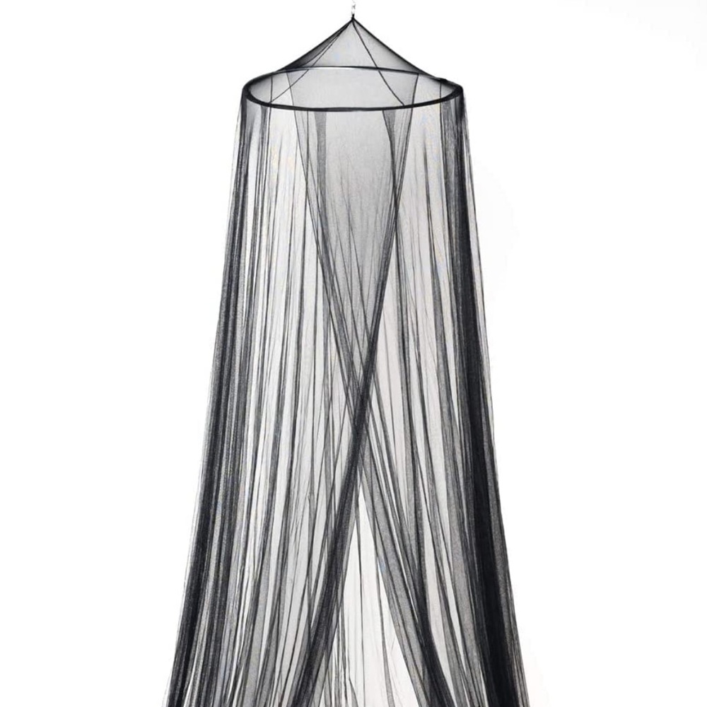 Bed Canopy in Sheer Black